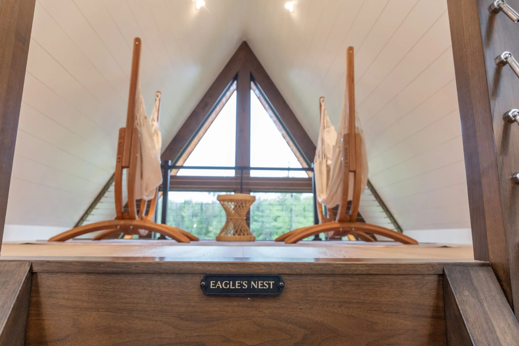 The gable window seen from inside the loft